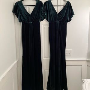 velvet emerald green originally $186 each
selling for $100 for both or $50 for 1